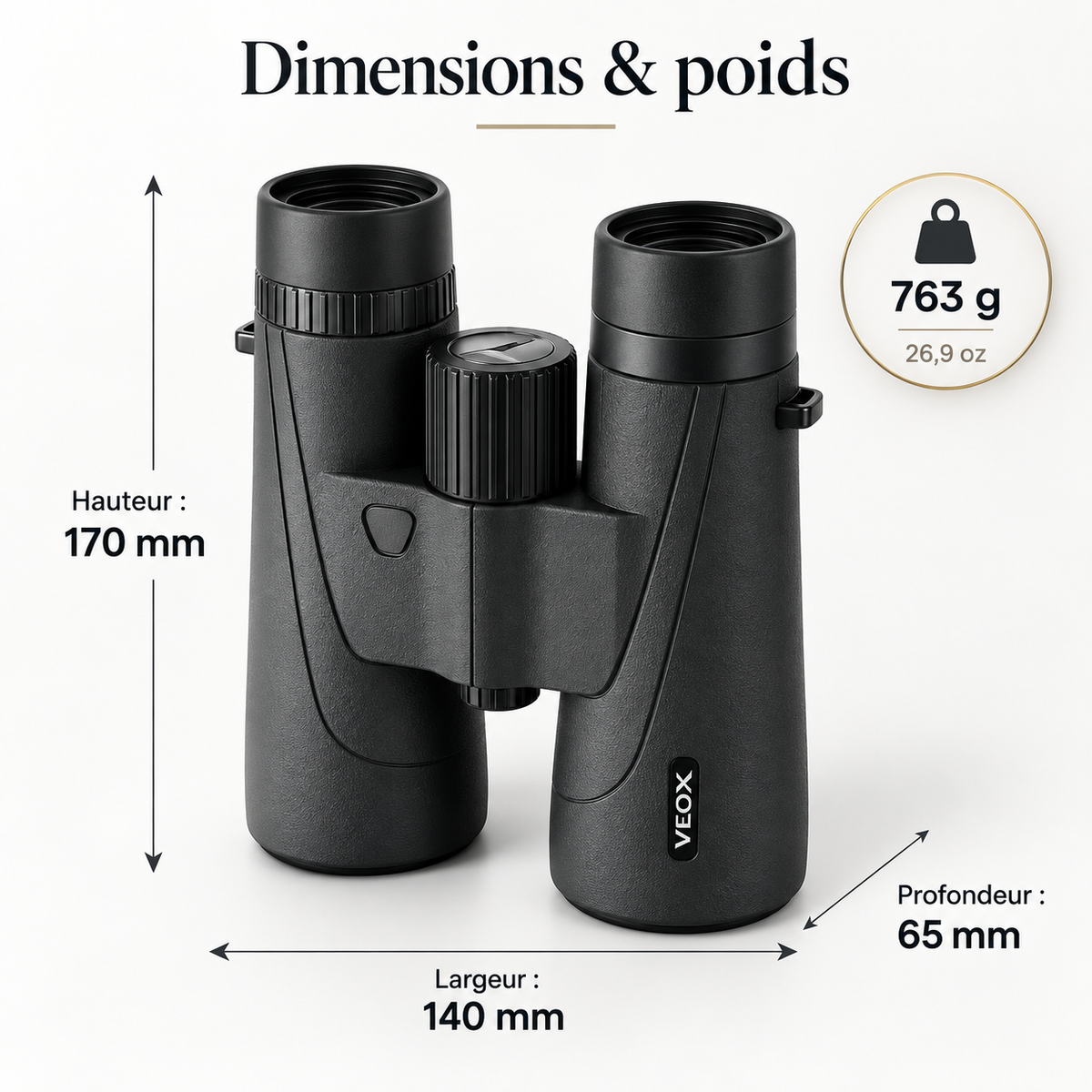 Jumelles d'observation 12×50 – Grand format