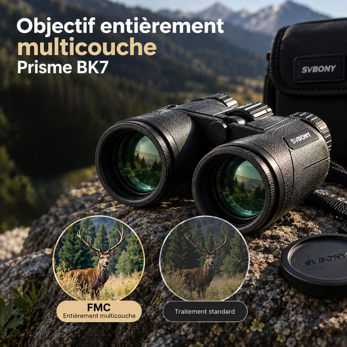 Jumelles d’Observation SVBONY SA202 10×42 – Optique Multicouche & Étanchéité IPX4