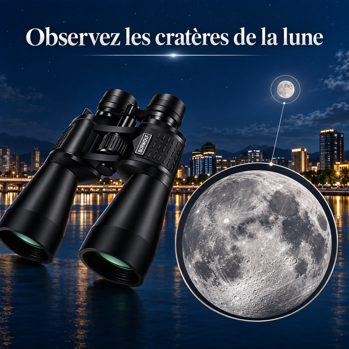 Jumelles d’Observation Vision Nocturne 15–450×60 – Zoom Réglable & Prismes BAK4